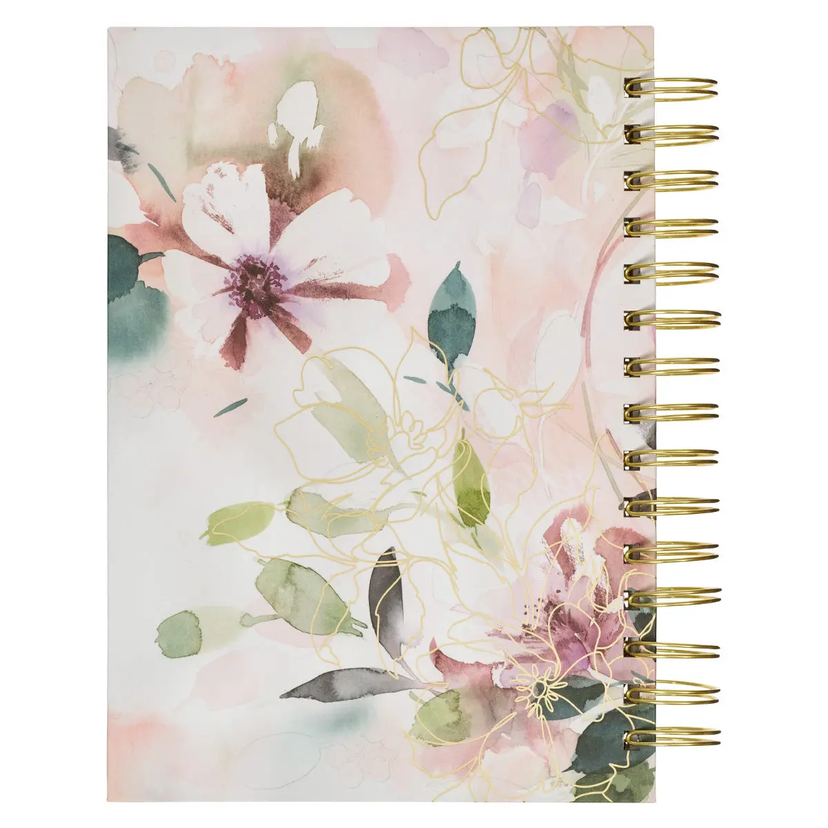 Trust In The Lord With All Your Heart Floral Hardcover Wirebound Journal 2