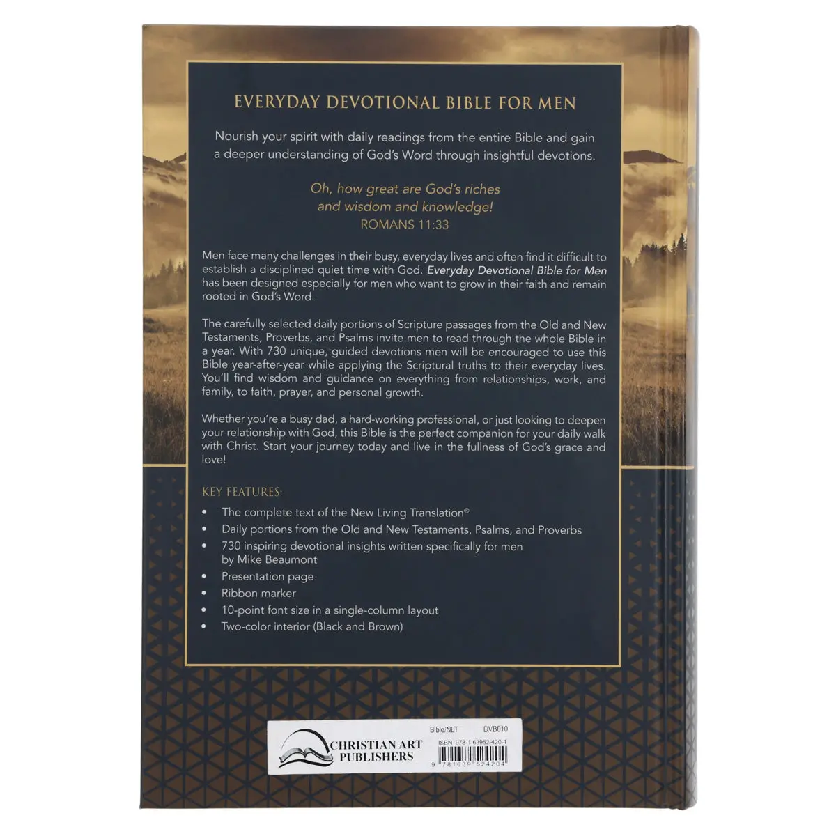 Nlt Landscape Hardcover Everyday Devotional Bible For Men 2