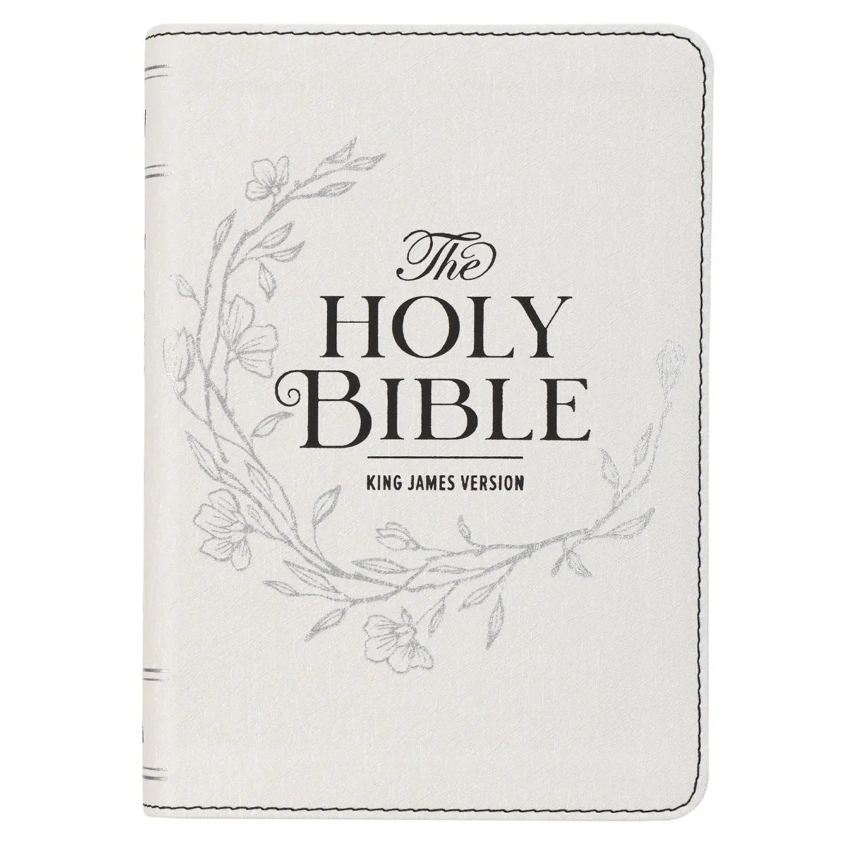 Kjv White Faux Leather Compact Bible Large Print 1