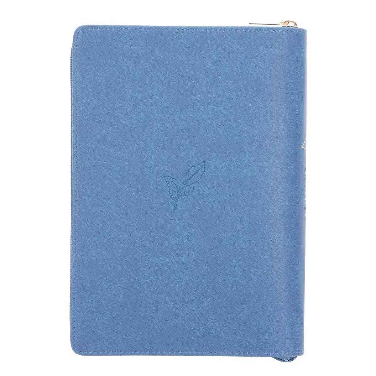 I Can Do All Things Through Him Blue Faux Leather Journal With Zipped Closure 2