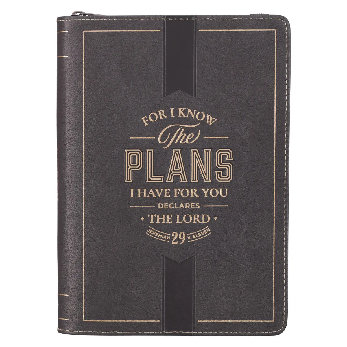 I Know The Plans Faux Leather Journal With Zipped Closure 1