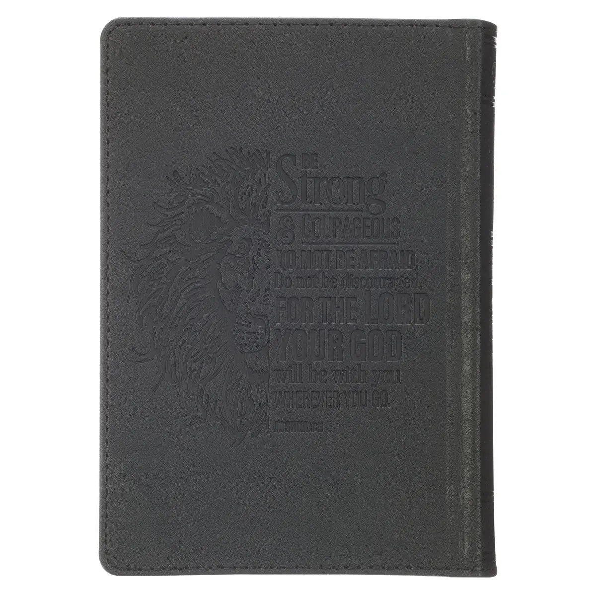 Kjv Grey Lion Faux Leather Compact Bible 2