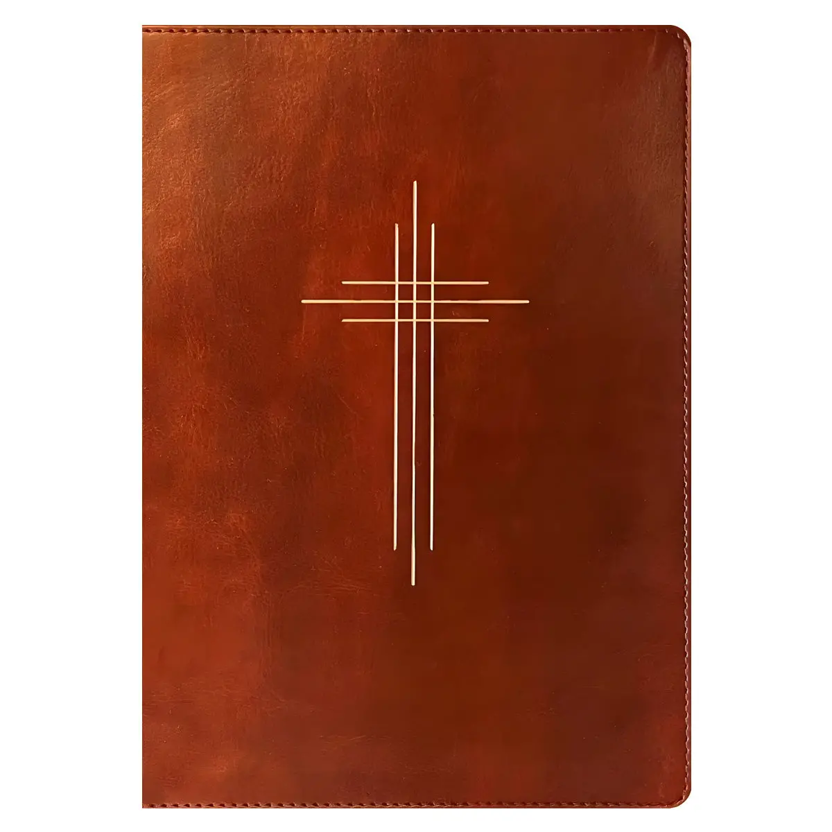 The Message Dark Brown Gold Cross Imitation Leather Deluxe Gift Bible 1