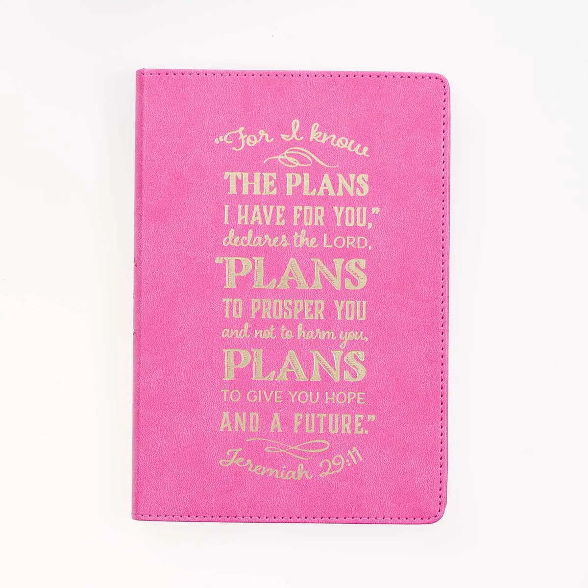 For I Know The Plans Pink (Faux Leather Journal) 1