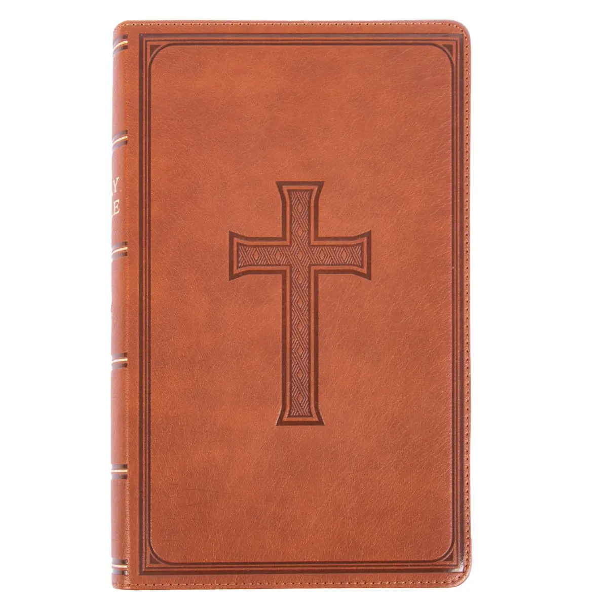 Kjv Brown Faux Leather Medium Bible Giant Print 1