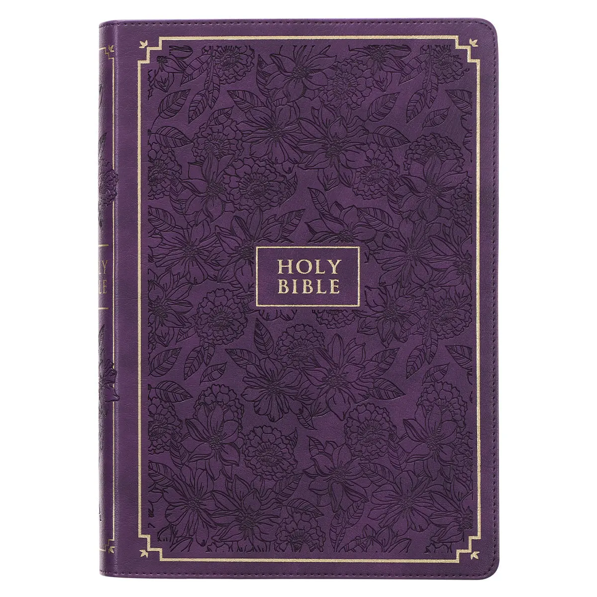Kjv Purple Faux Leather Full-Size Bible Giant Print Indexed 1