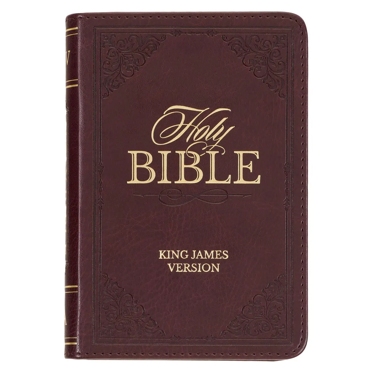 Kjv Burgundy Faux Leather Mini Pocket Bible 1