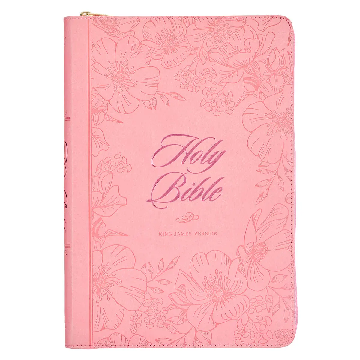 Kjv Pink Faux Leather Thinline Bible Large Print 1