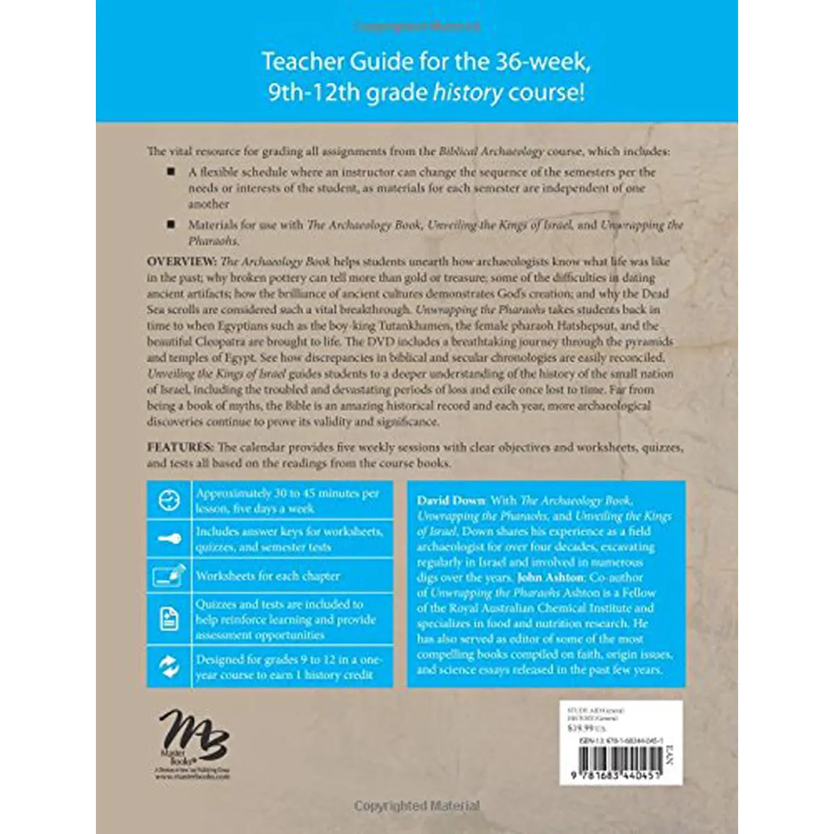 Biblical Archaeology Teacher Guide (Paperback) 2