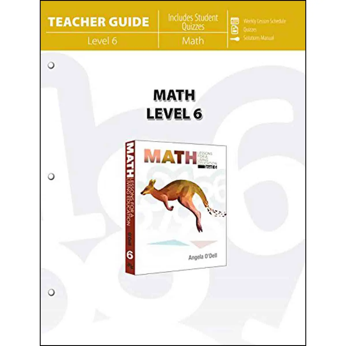 Math Level 6 Teacher Guide (Math Lessons For A Living Education)(Paperback) 1