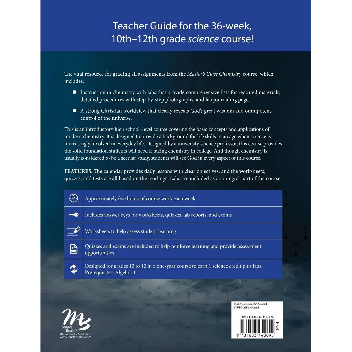 Master's Class High School Chemistry Teacher Guide (Paperback) 2