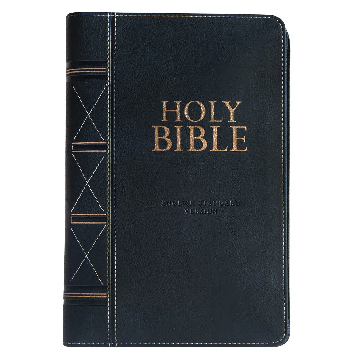 Esv Black Faux Leather Standard Bible Thumb Indexed With Zip 1
