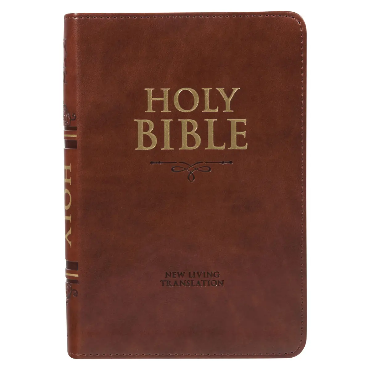 Nlt Brown Faux Leather Flexcover Compact Bible 1