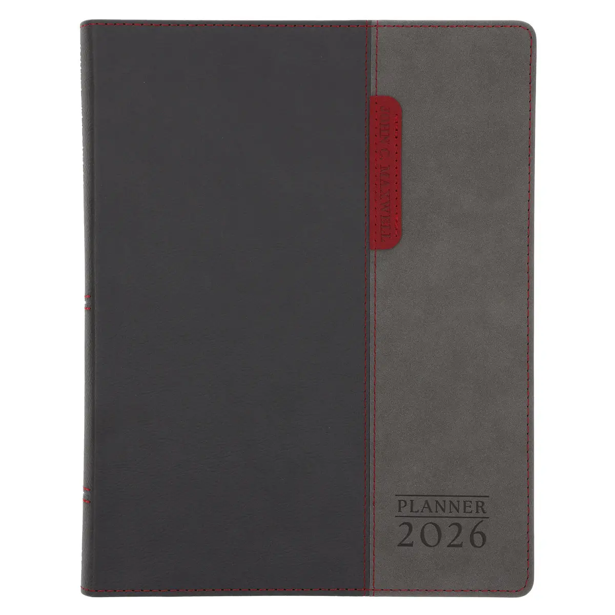 2026 John Maxwell A4 Diary - Daily Planner Red And Grey - Imitation Leather 1