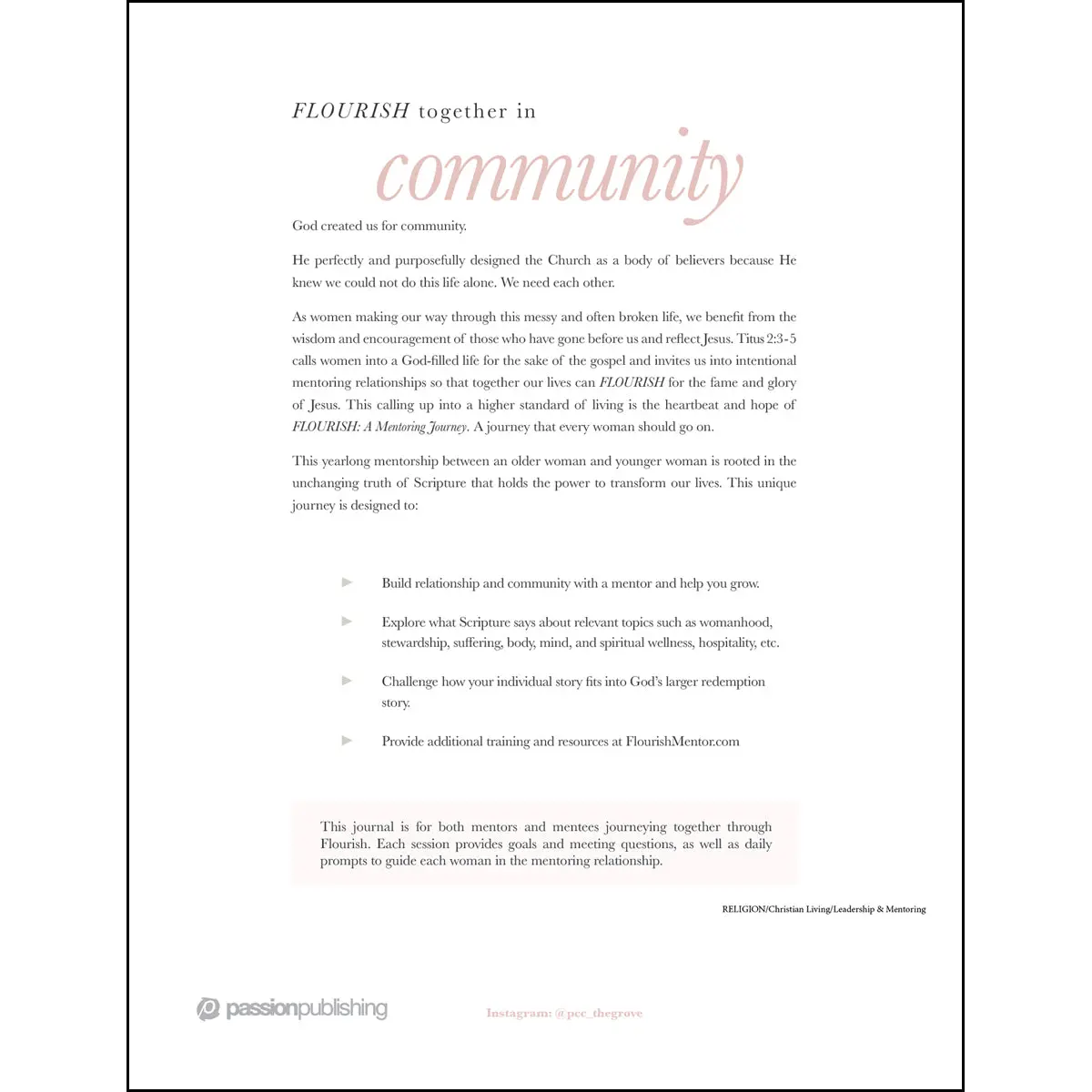 Flourish: A Mentoring Journey - Year Two (Spiral-Bound) 2