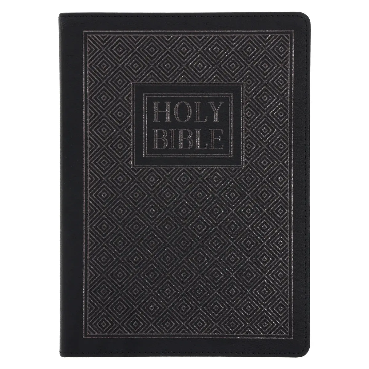 Nlt Black Pattern Faux Leather Bible Large Print 1