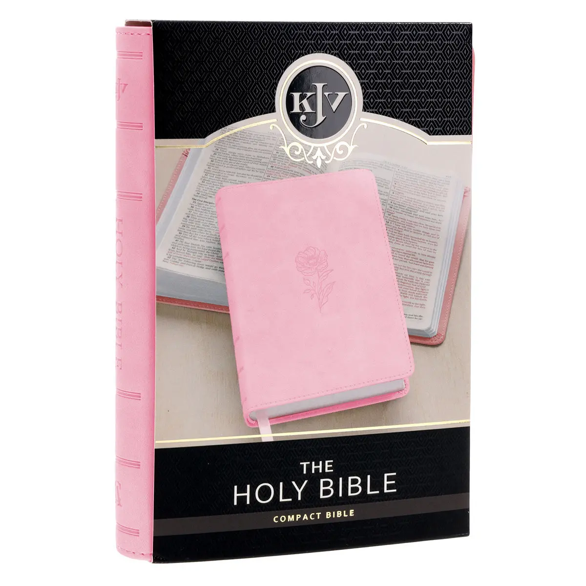 Kjv Ballet Pink Faux Leather Compact Bible 2