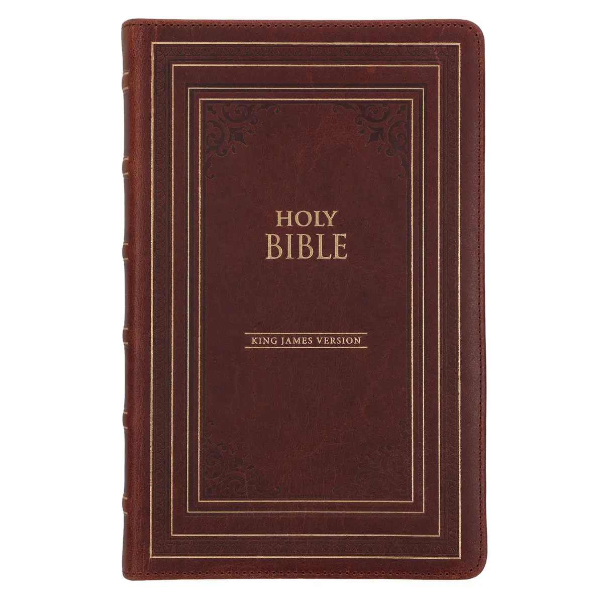 Kjv Brown Genuine Leather Flexcover Deluxe Gift Bible Indexed 1