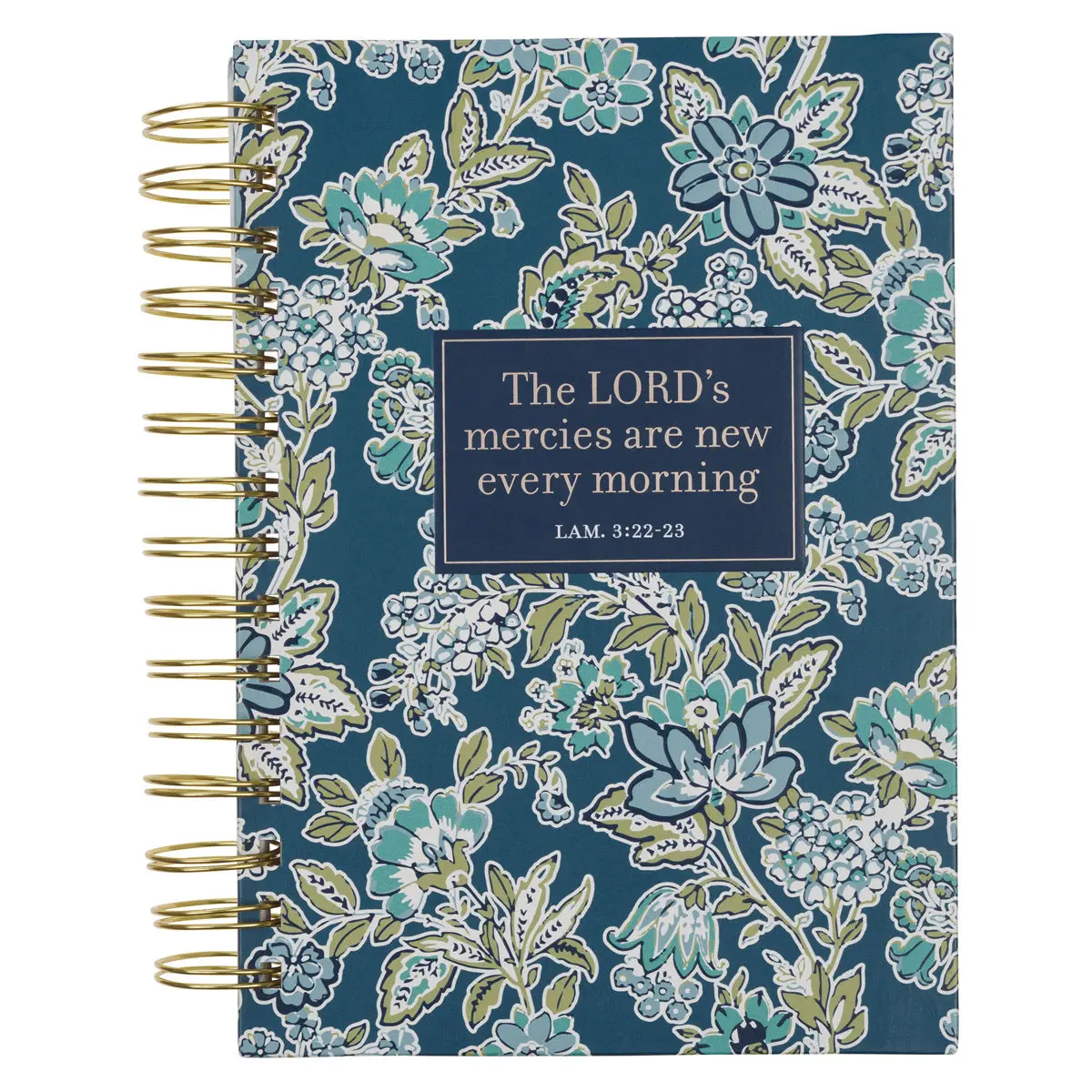 The Lord's Mercies Are New Every Morning Floral Hardcover Wirebound Journal 1