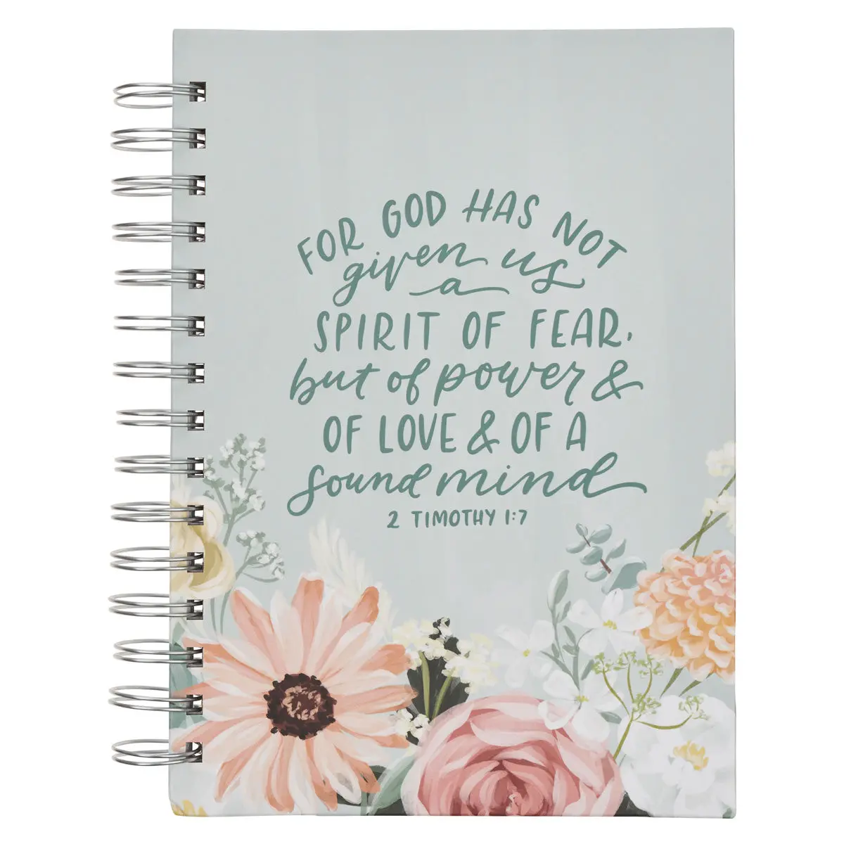 For God Has Not Given Us A Spirit Of Fear Floral Hardcover Wirebound Journal 1
