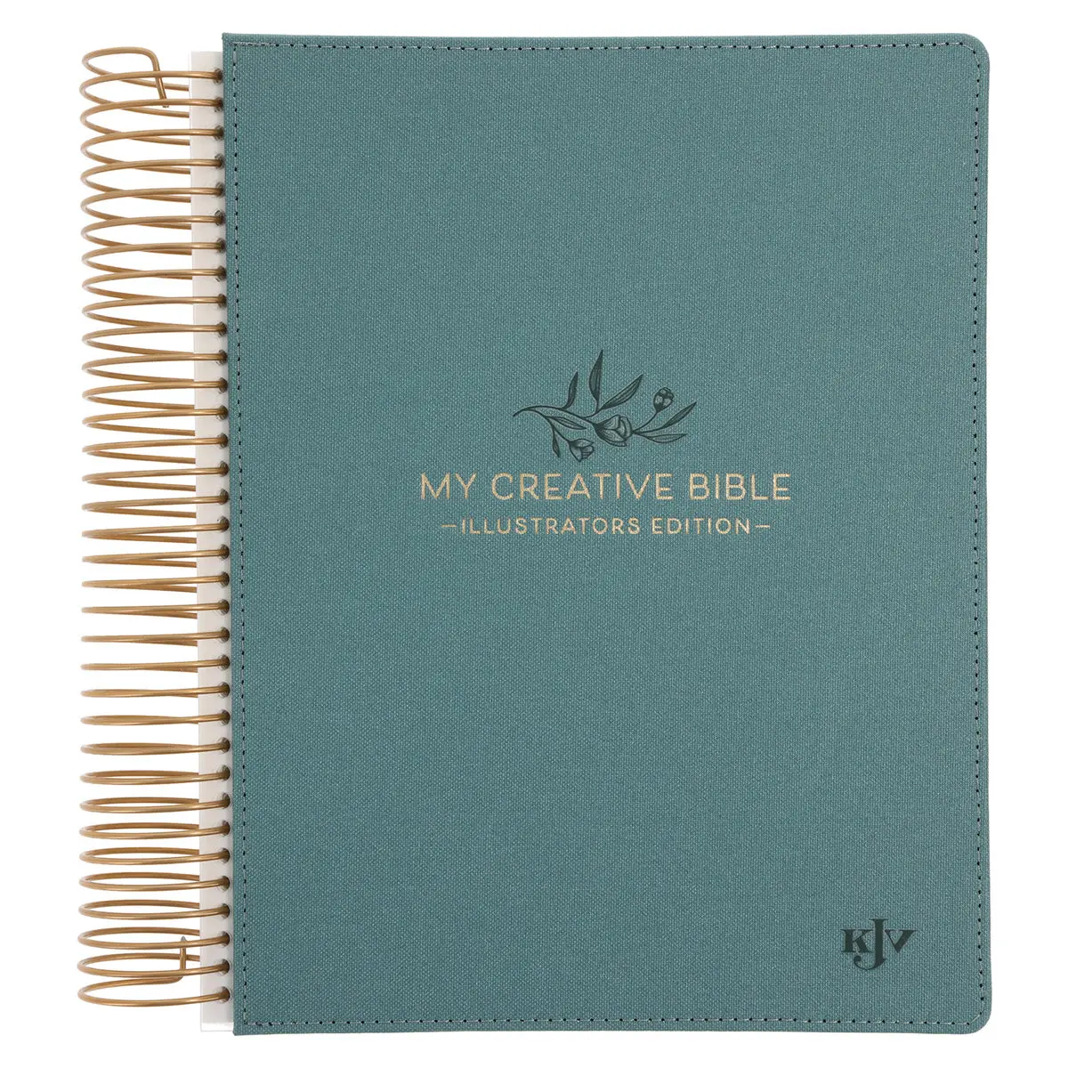 Kjv Teal Spiral-Bound Hardcover Linen Cloth My Creative Bible Illustrators Edition 1