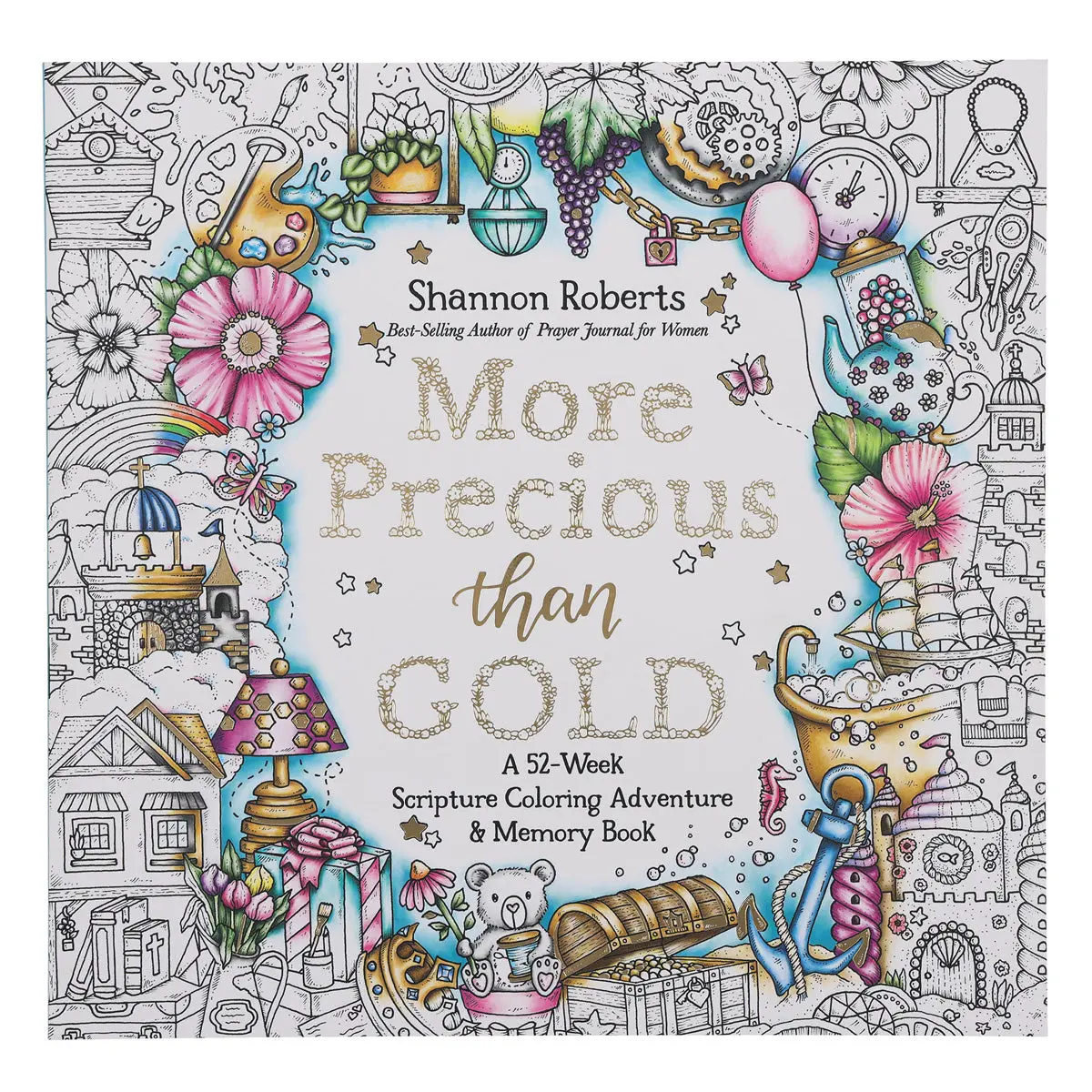 More Precious Than Gold: A 52-Week Scripture Coloring Adventure & Memory Book Pb 1