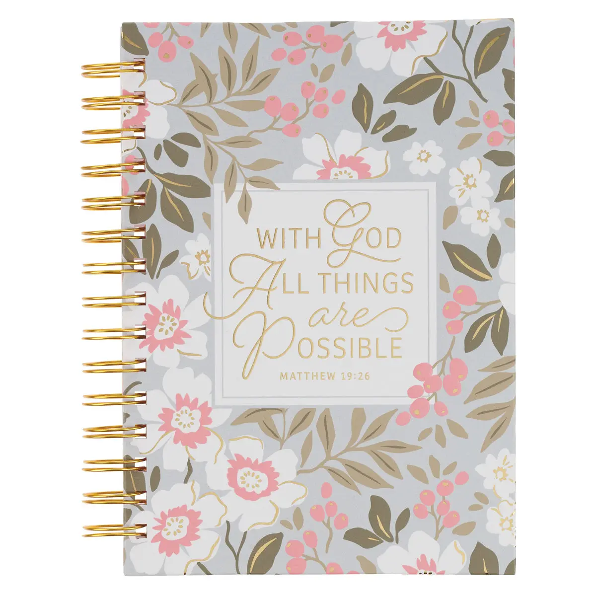 With God All Things Hardcover Wirebound Journal 1
