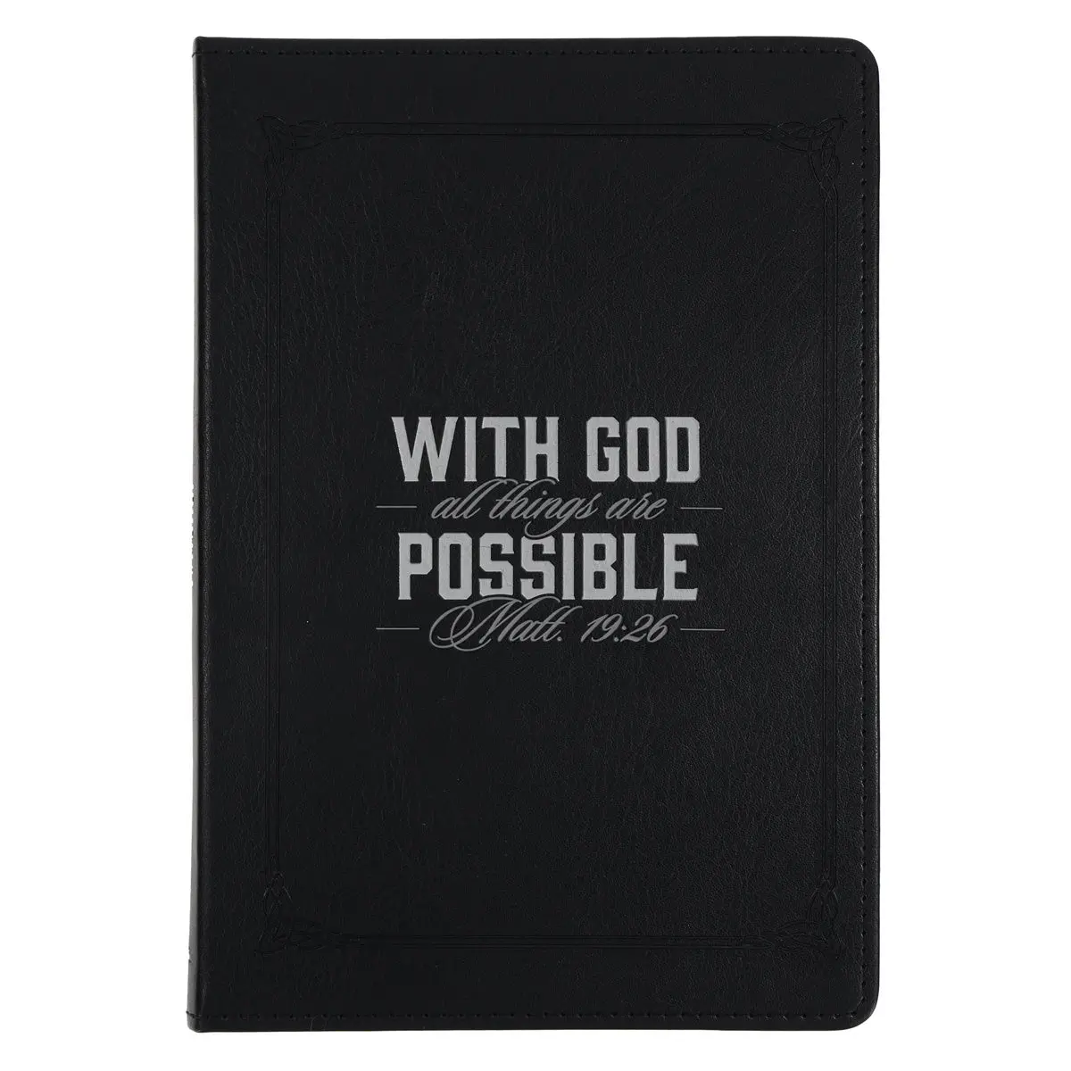 With God All Things Are Possible Faux Leather Journal 1