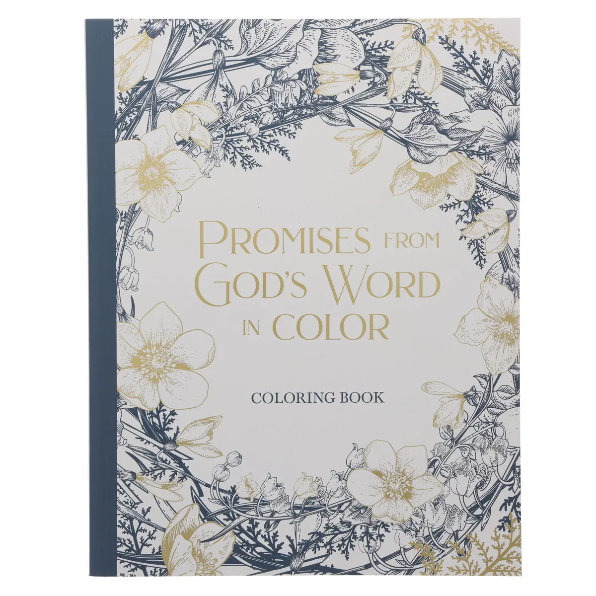Promises From God's Word In Color Blue Floral Coloring Book (Paperback) 1