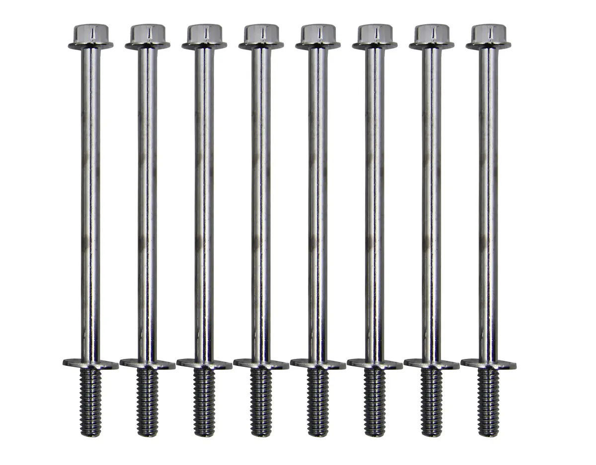Steel 9705 Valve Cover Bolt 8 Pieces - Chrome 1