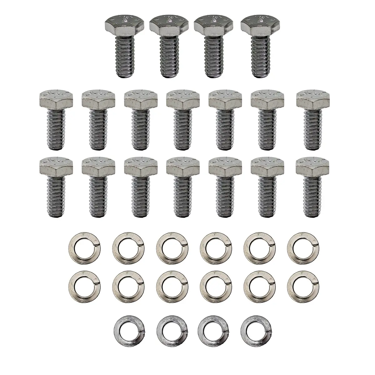 Chevy Small Block Oil Pan Hex Bolts Kit - Chrome 1