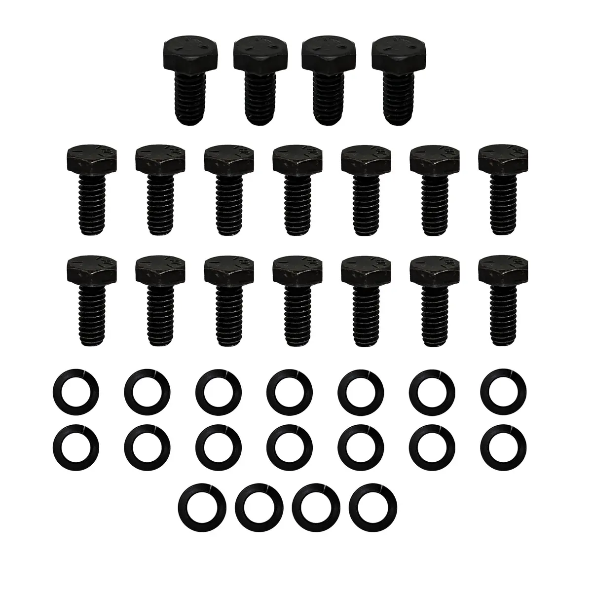Chevy Small Block Oil Pan Hex Bolts Kit - Black 1