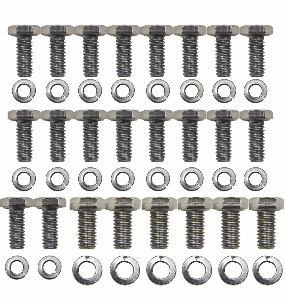 Ford Small Block Oil Pan Hex Bolt Kit - Chrome 1