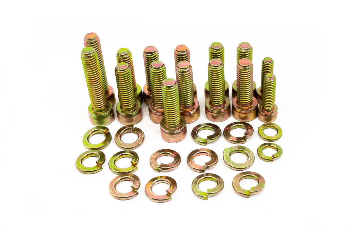 Cfr Performance Oil Pan Bolts Kit Shc – 17-Piece Steel Bolt & Lock Washer Set -Zinc 1