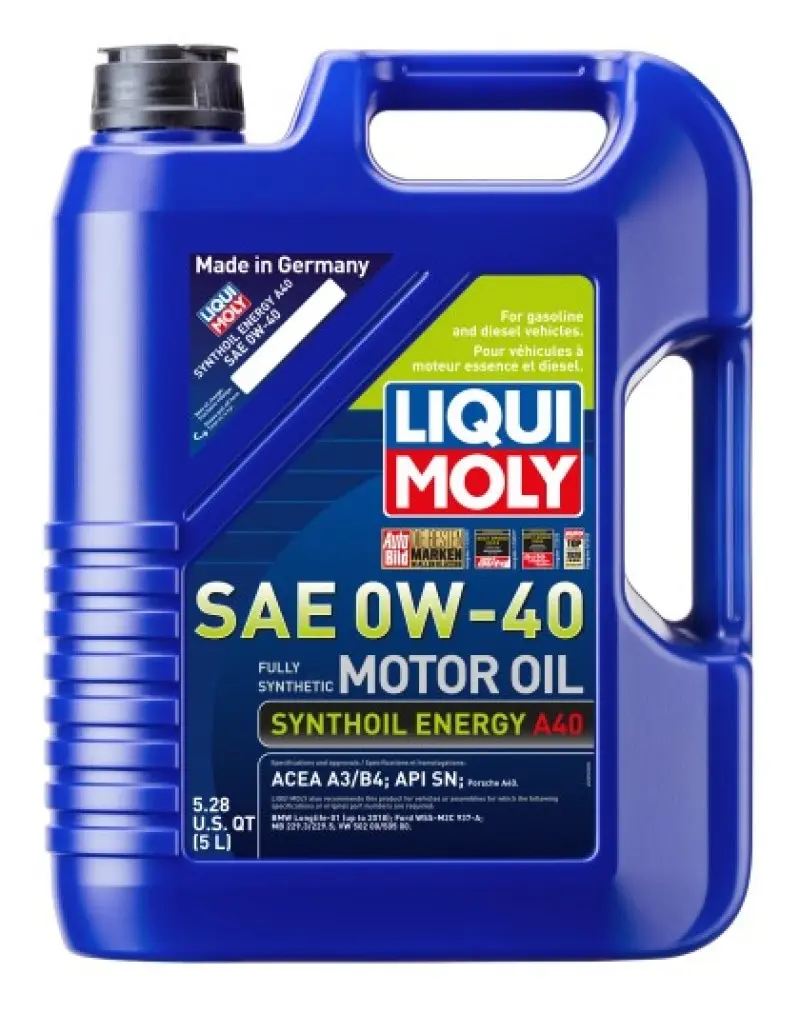 Liqui Moly Synthoil Energy A 0W-40 Full Synthetic Motor Oil – 5-Liter Container 1