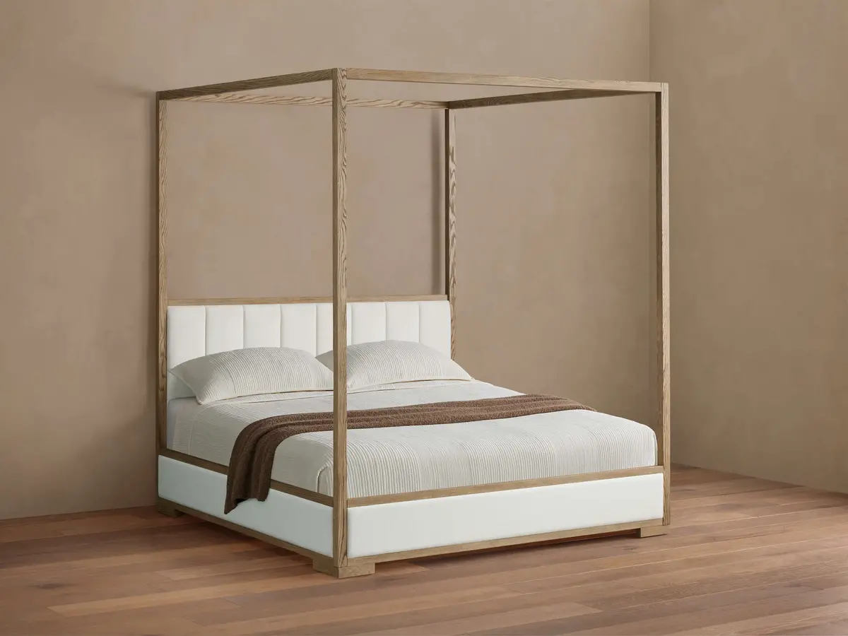 Darien Channel-Stitched Canopy Bed 1