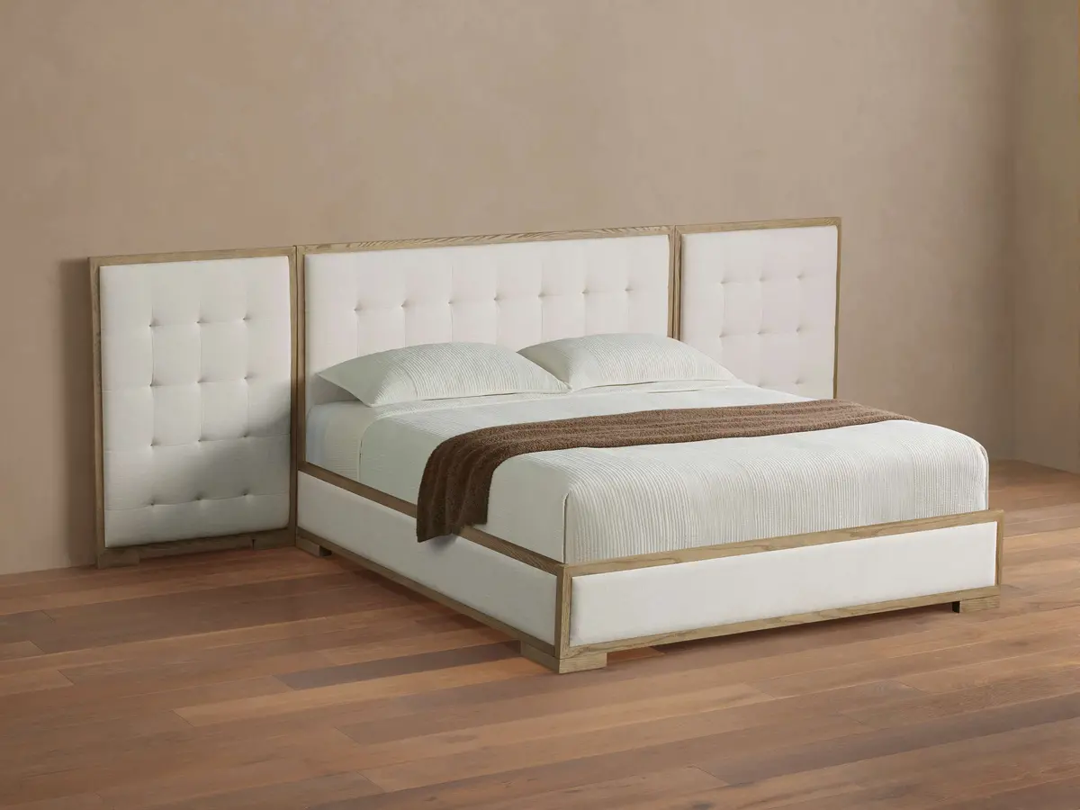 Darien Extended Box-Tufted Panel Bed 1