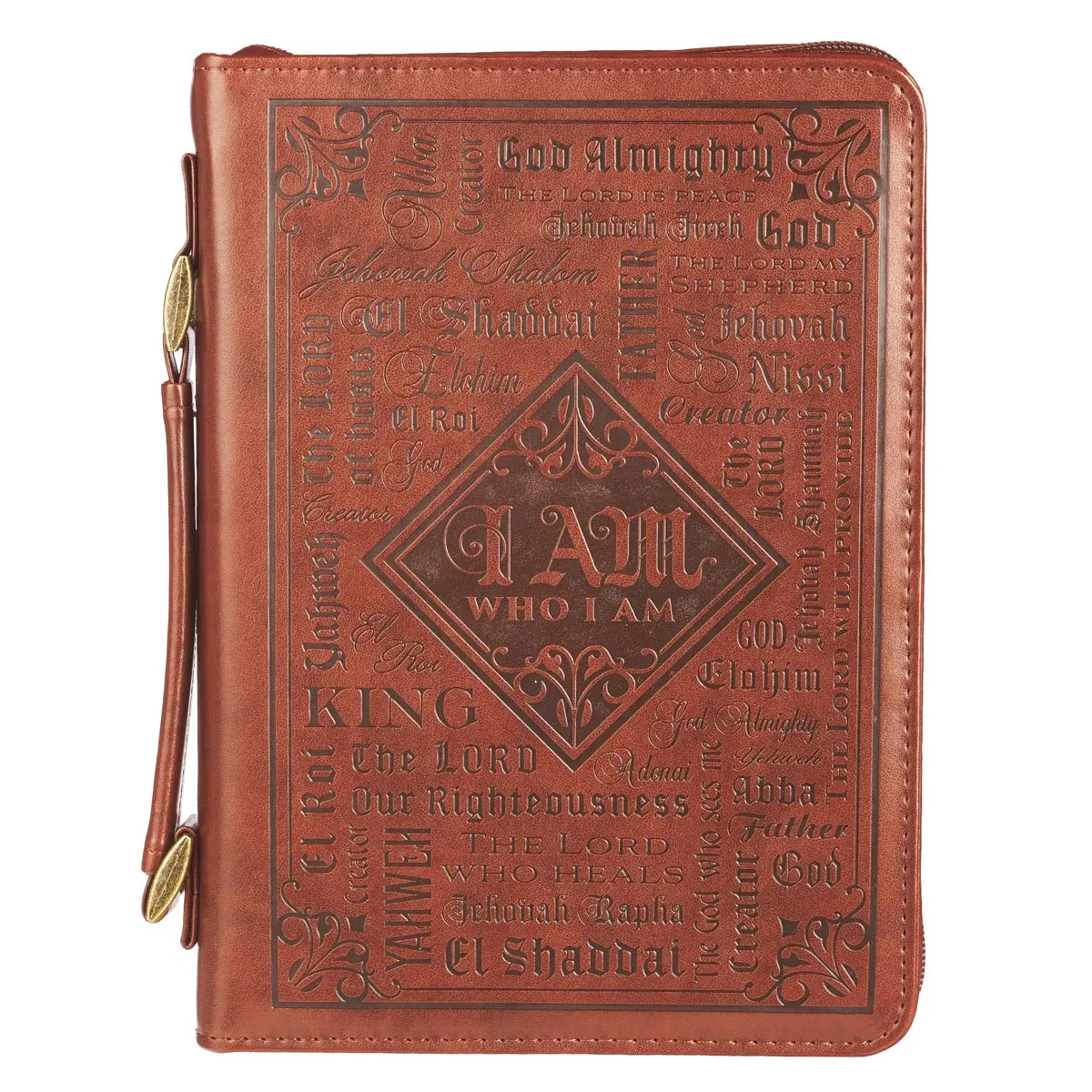 Names Of God Brown Faux Leather Bible Bag 1