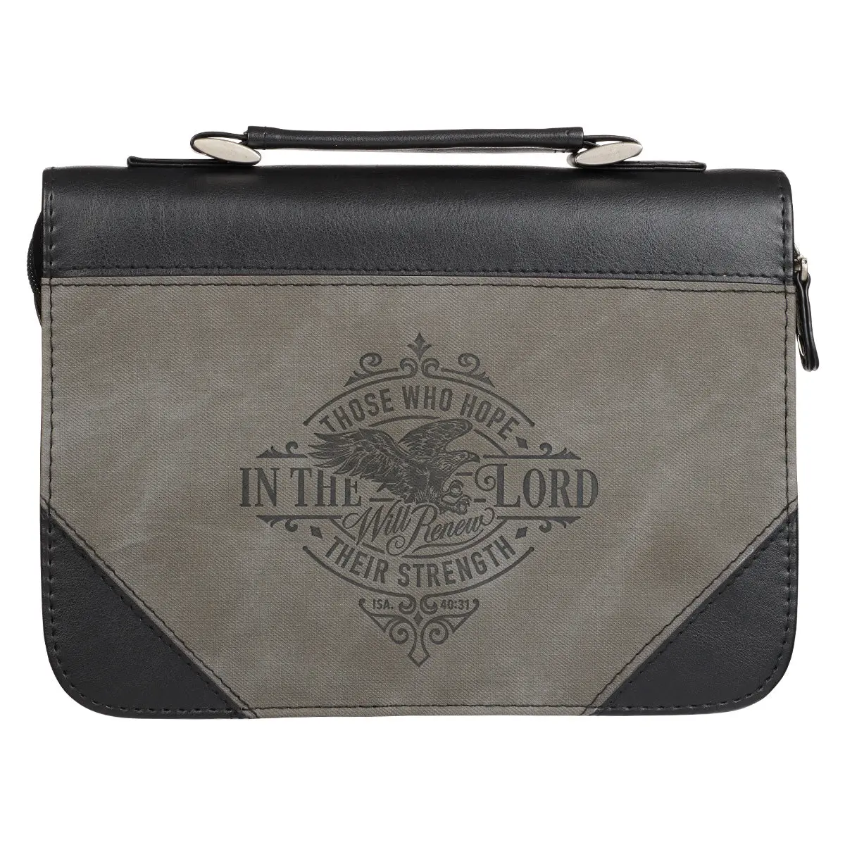 Those Who Hope In The Lord Two-Tone Faux Leather Bible Bag - Isaiah 40:31 1