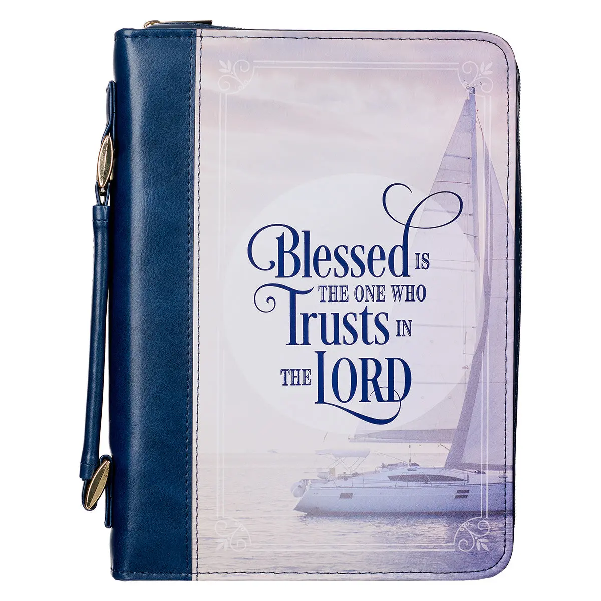 Blessed Is The One Who Trusts (Faux Leather Bible Bag) 1