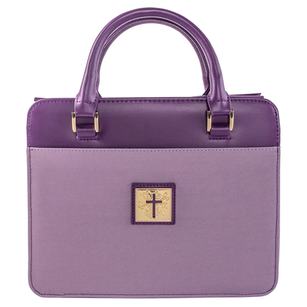 Cross Purple (Faux Leather Fashion Bible Bag) 1