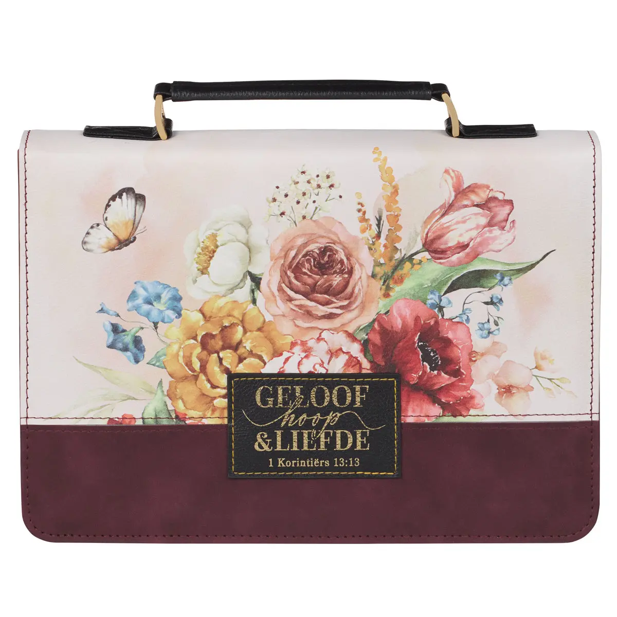 Geloof, Hoop En Liefde Afrikaans Faux Leather Bible Bag 1