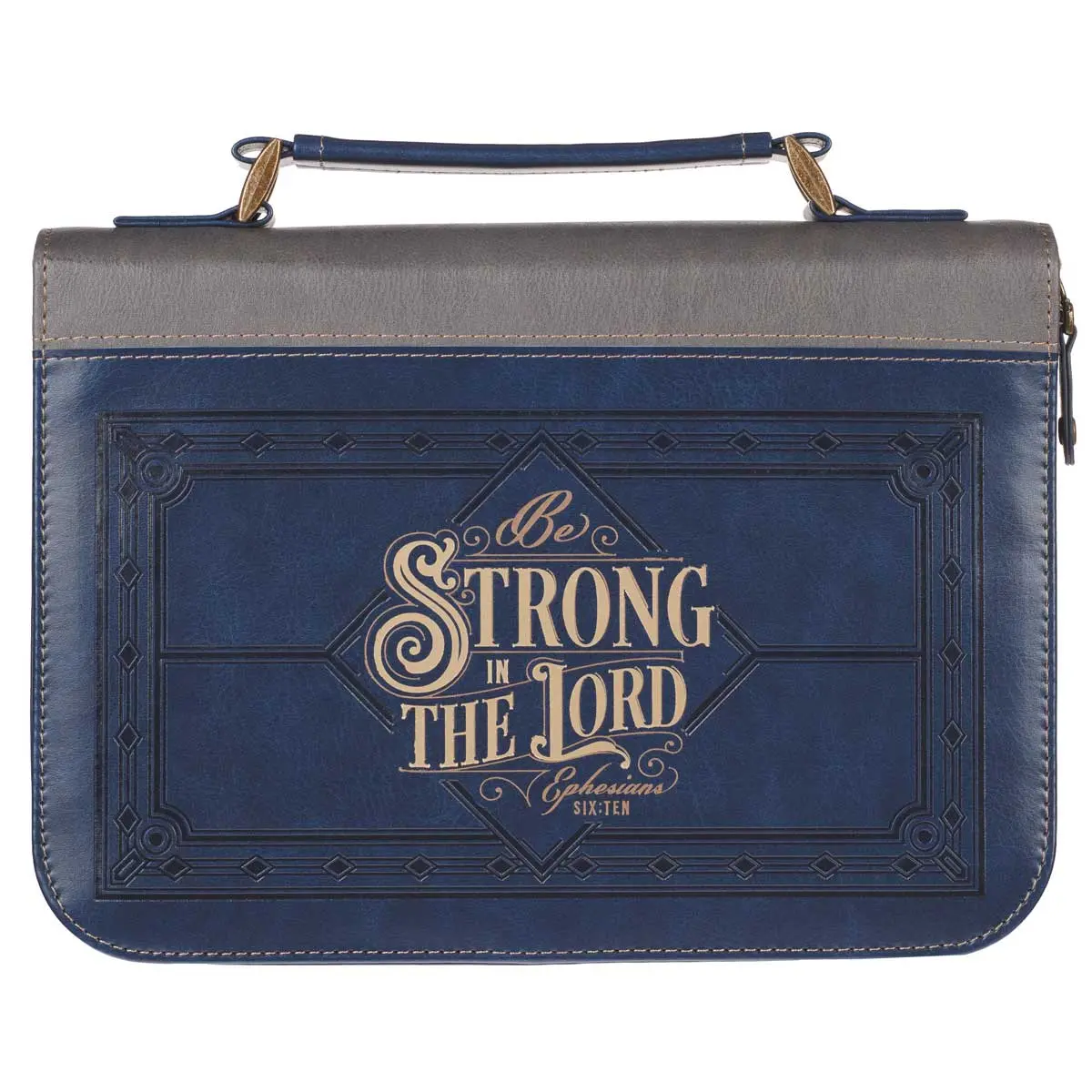 Be Strong In The Lord Faux Leather Bible Bag 1