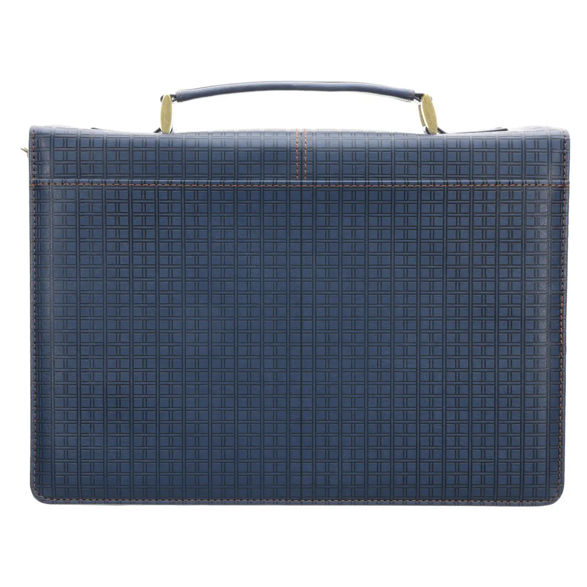I Know The Plans Grid Navy Faux Leather Bible Bag 2