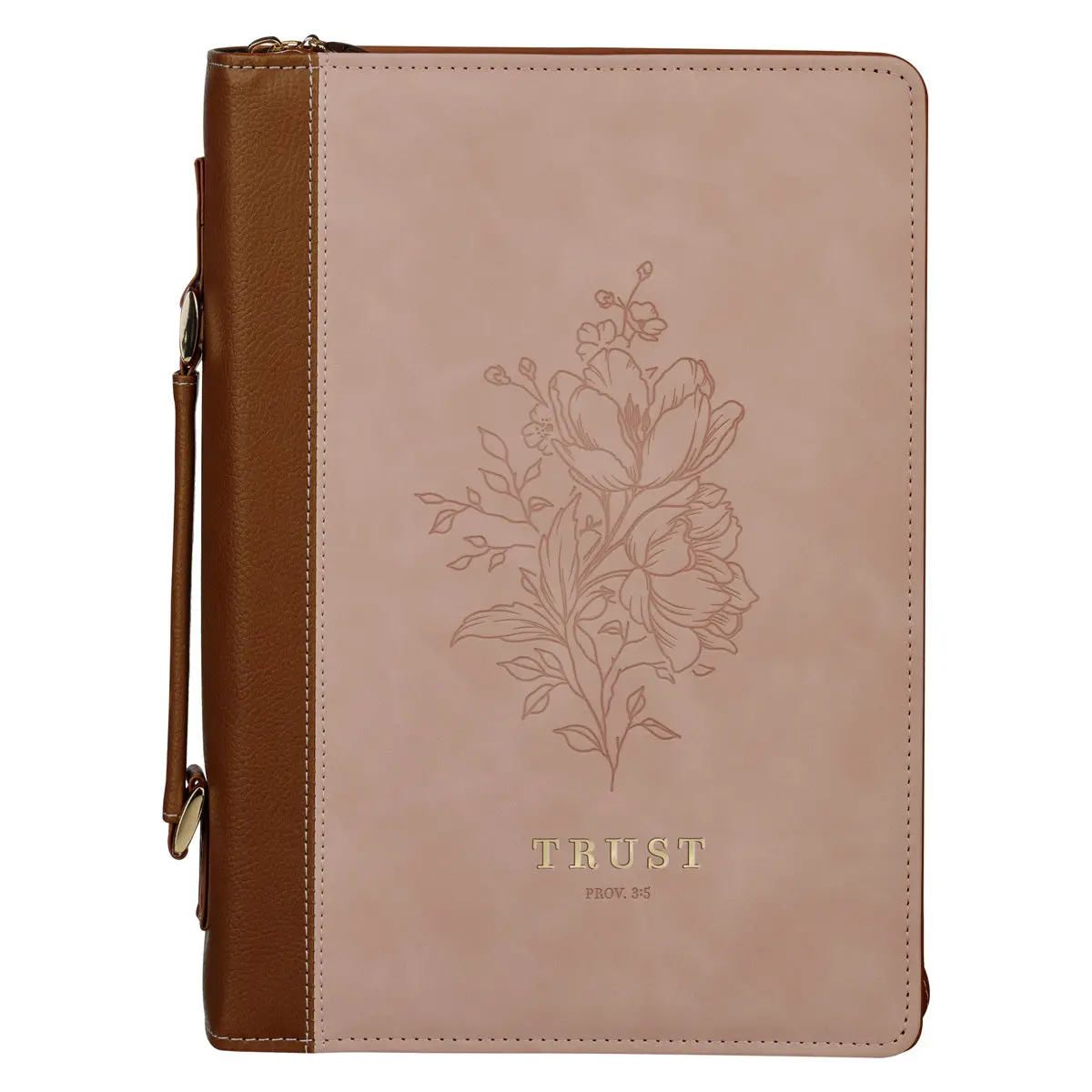 Trust Pink And Brown Faux Leather Bible Bag 1