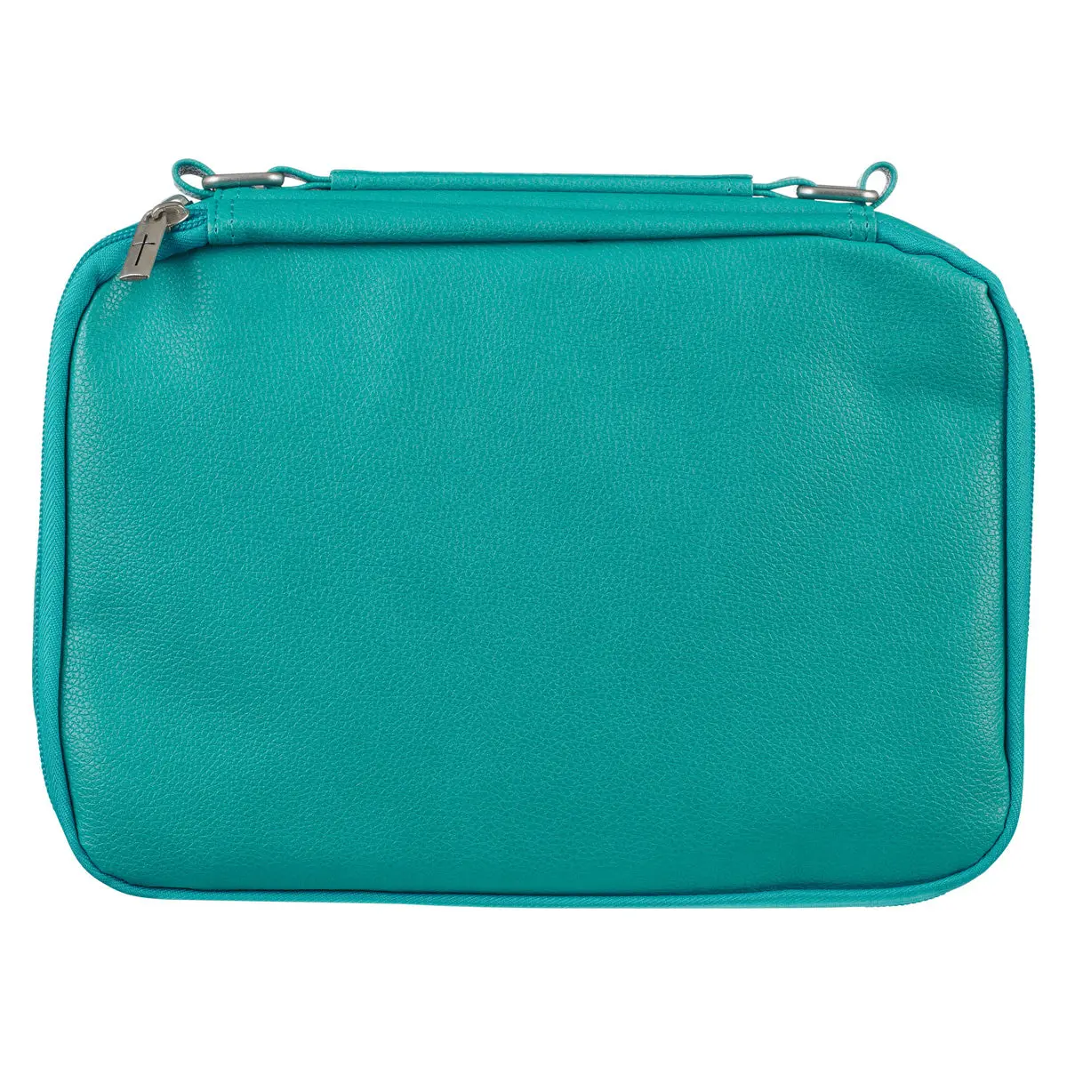 Ichthus Badge Turquoise Two-Fold Faux Leather Bible Bag 2