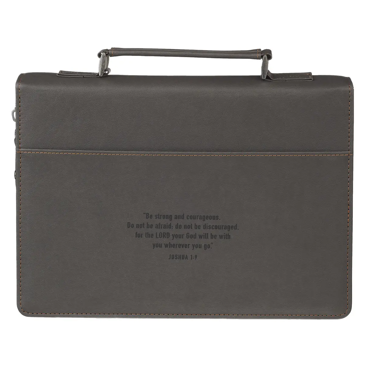 Be Strong And Courageous Faux Leather Bible Bag 2