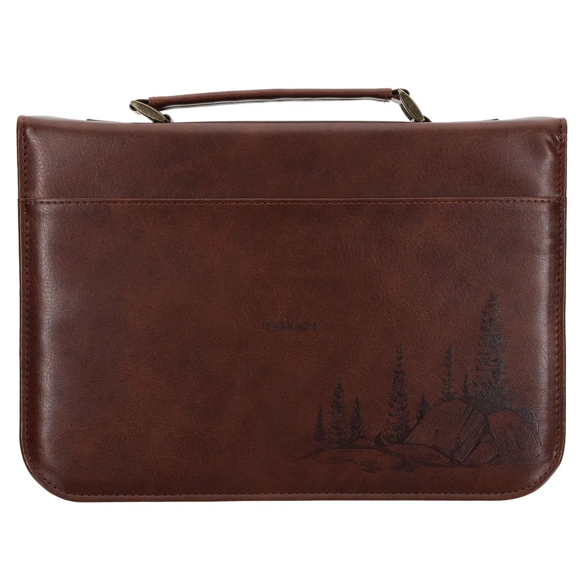 Those Who Hope In The Lord Will Renew Their Strength Brown Faux Leather Bible Bag 2