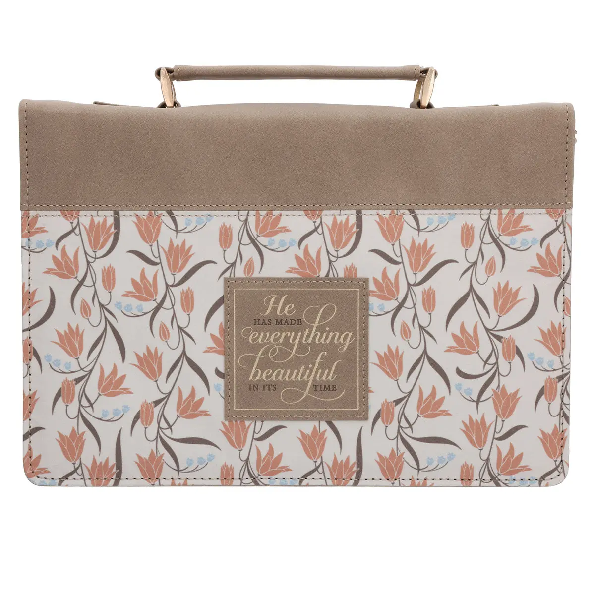 He Has Made Everything Beautiful In Its Time Faux Leather Bible Bag 1