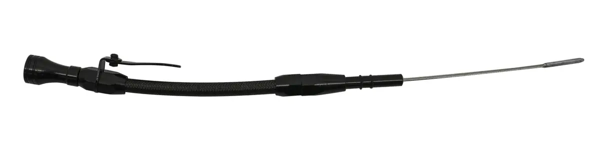 Cfr Stainless Braided 1962-1969 Ford 302 Billet Handle Flexible Dipstick - Black 1